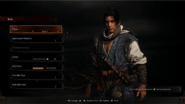 body options character creation options wo long wiki guide